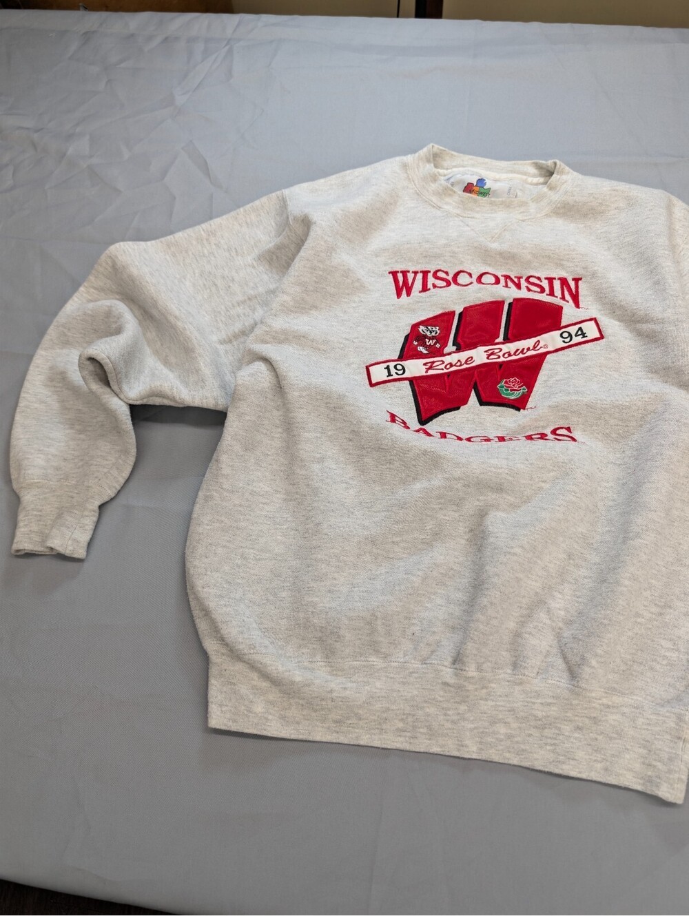 Wisconsin Badgers 1994 Rose Bowl Sweatshirt Midwest L Gray